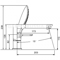 Смеситель на борт ванны Gappo Noar G1148