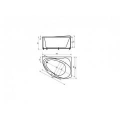 Ванна акриловая Альтаир 1600х1200